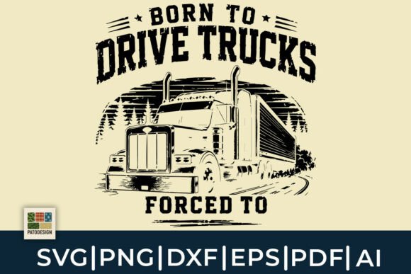 Born to Drive Trucks Forced to Work SVG Embroidery Review