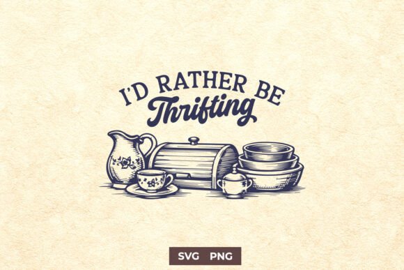 I'd Rather Be Thrifting Vintage SVG PNG Review