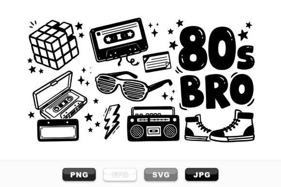 Retro 80s Nostalgia Clipart Set Review