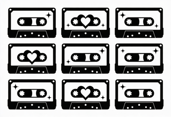 Retro Cassette Tape Clipart Heart Review