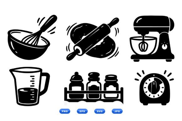 Retro Kitchen Tools Clipart Review