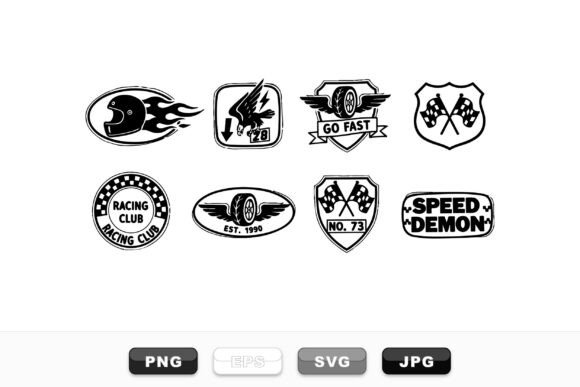 Retro Racing Badge Clipart Set Review