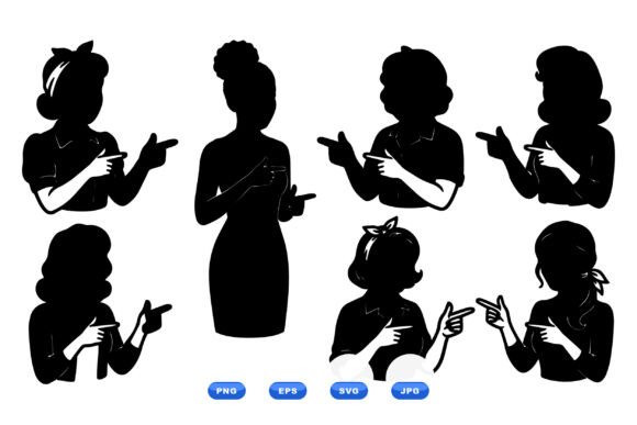 Retro Woman Silhouette Clipart Review